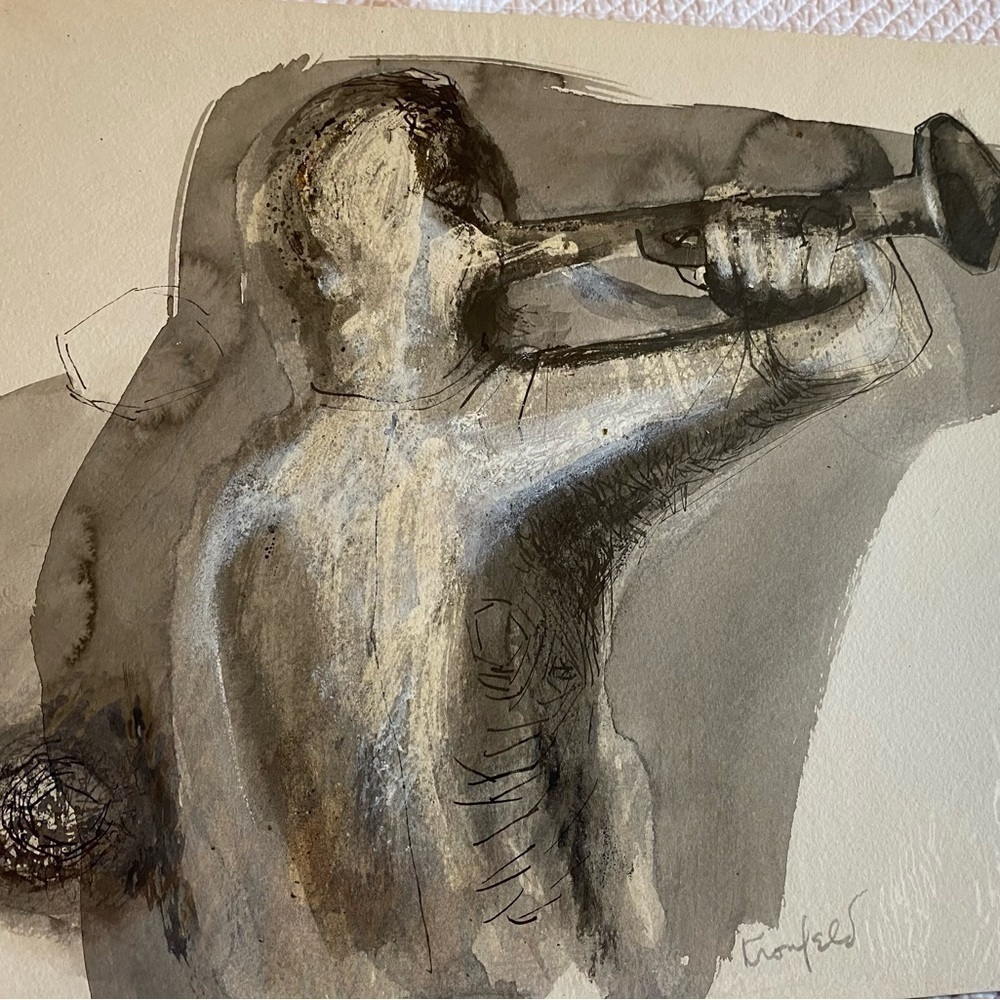 Morris Kronfel | Oil Pastel & Ink